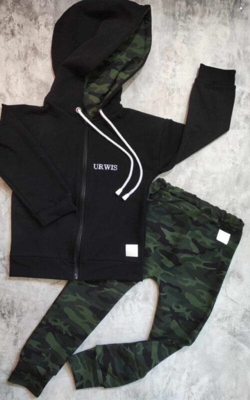 Dres czarny z ciemnym moro URWIS