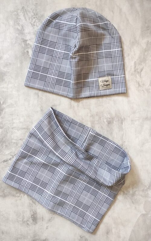 Czapka i komin krata glen