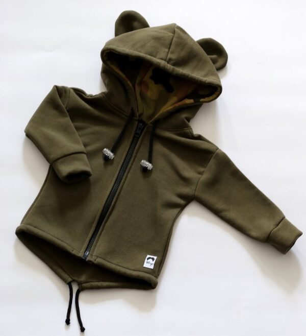 Bluza parka khaki z moro