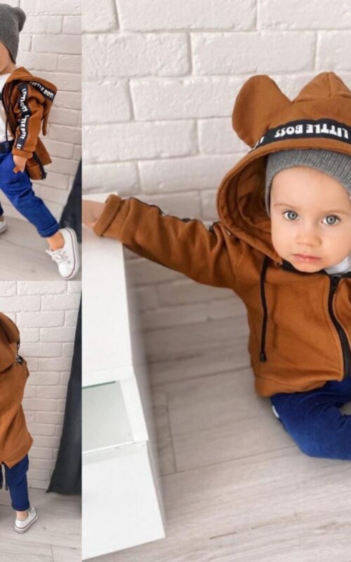 Bluza parka karmelowa Little Boss