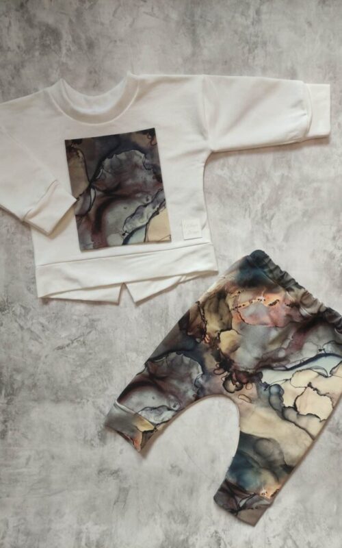 Dres marmur z ecru
