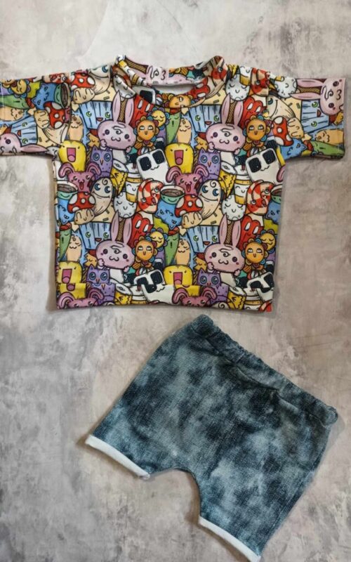 Komplet letni Potworki z jeans