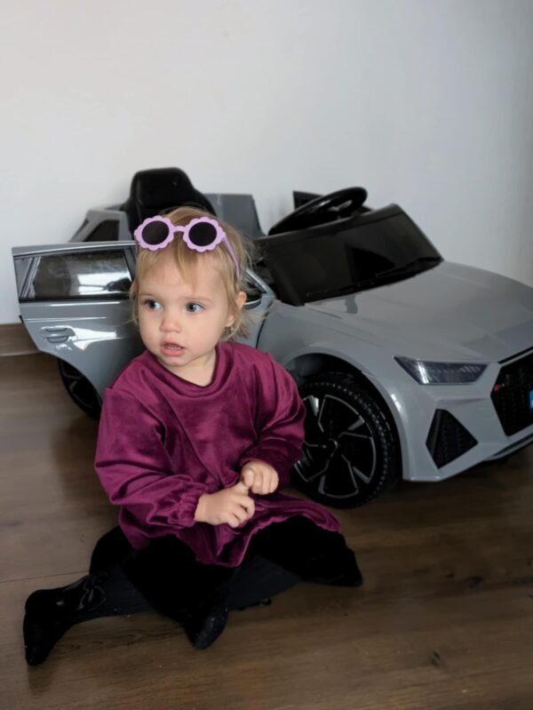 Sukienka fioletowo czarna welur super soft