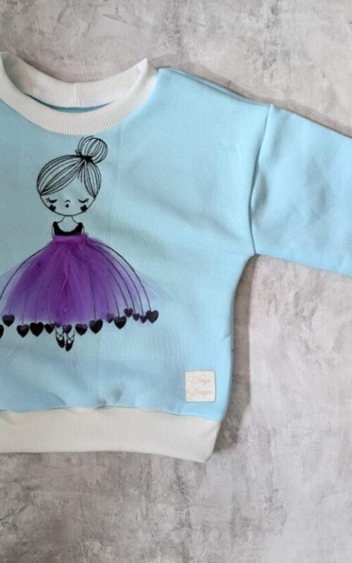 Bluza miętowa z Baletnicą
