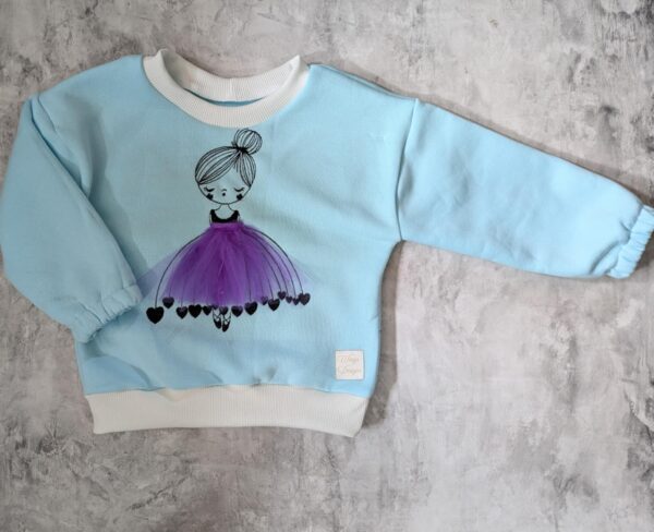 Bluza miętowa z Baletnicą