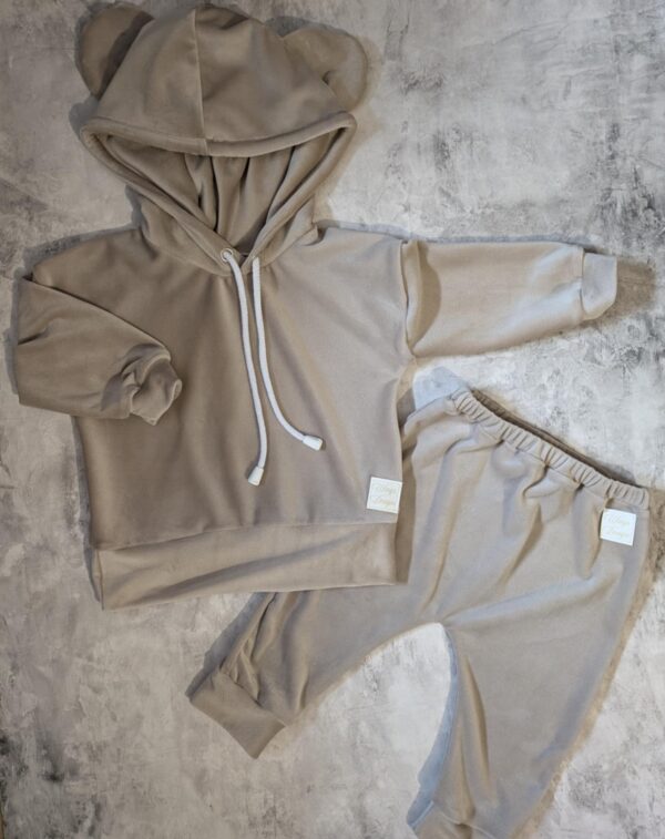 Dres welurowy beżowy super soft