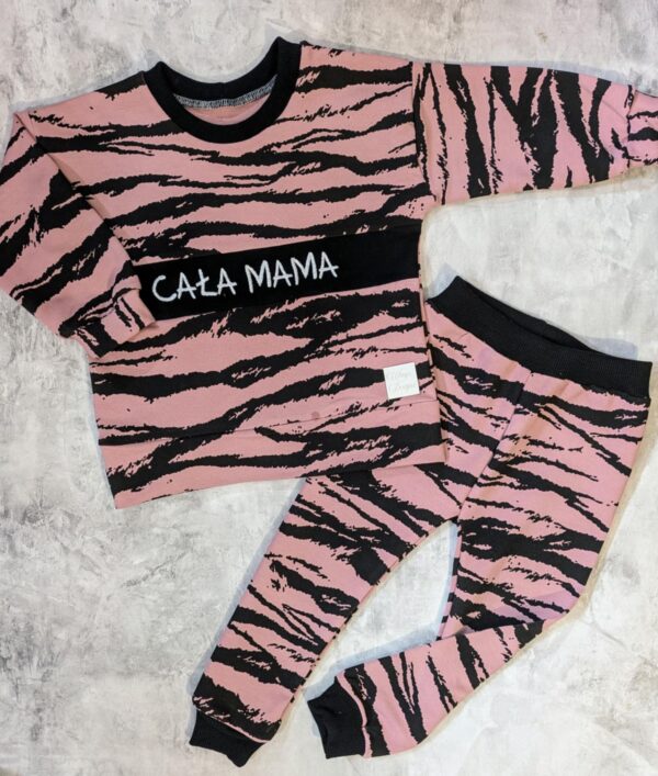 Dres zebra na różu Cała Mama
