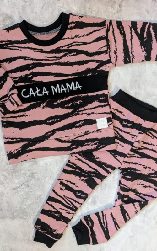 Dres zebra na różu Cała Mama