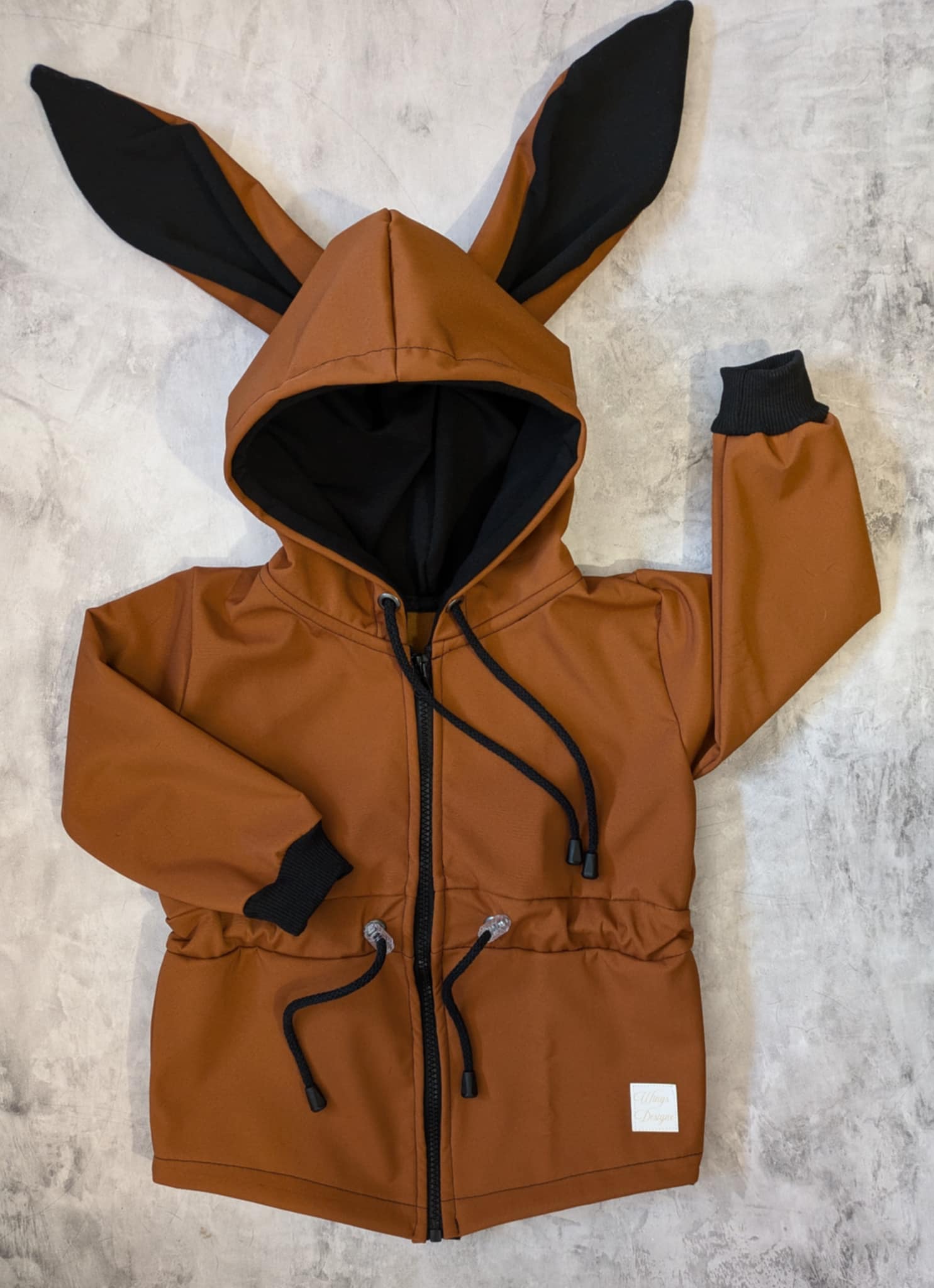 Kurtka parka softshell karmelowa