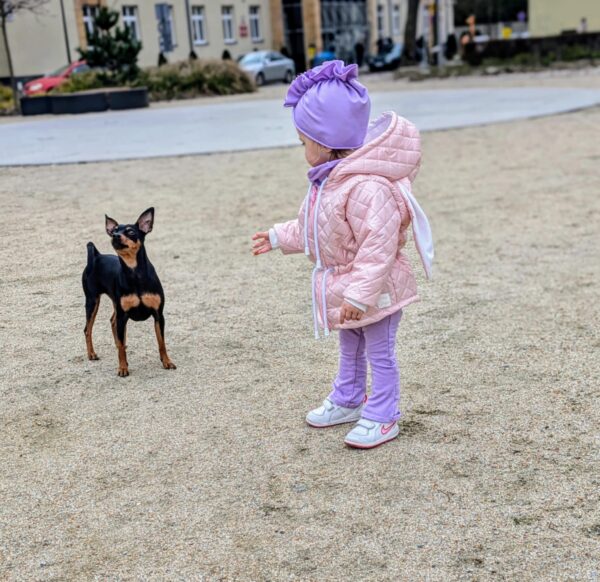 Kurtka pikowana królik parka romby różowe plus turban i komin