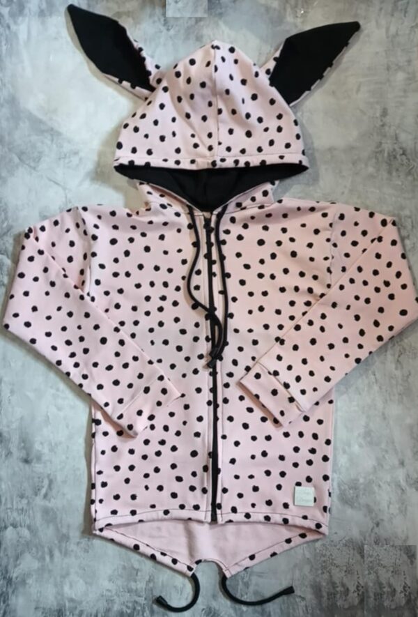 Bluza kropki na różu z imieniem