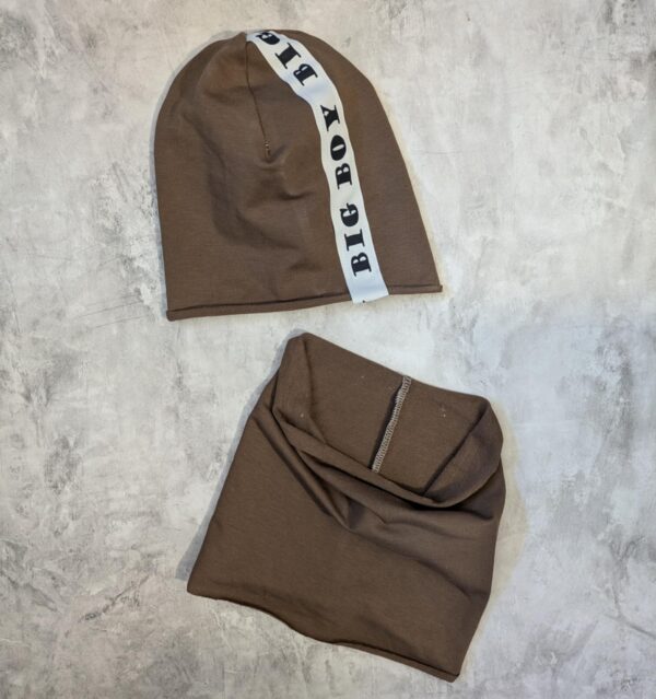 Czapka i komin Big Boy taupe