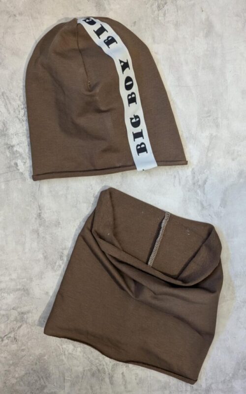 Czapka i komin Big Boy taupe