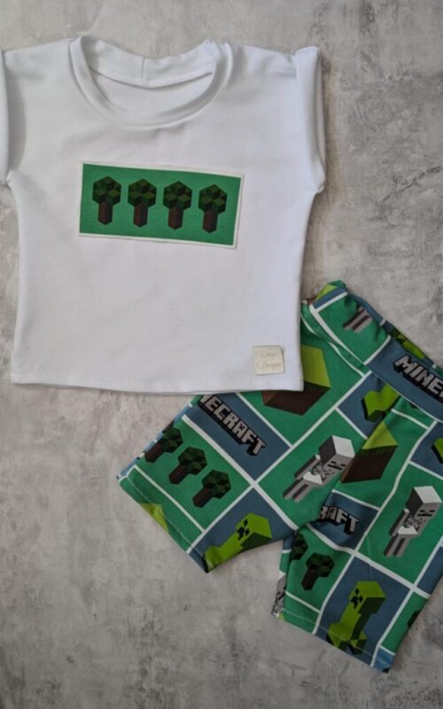 Komplet letni Minecraft Leśna Misja z białym