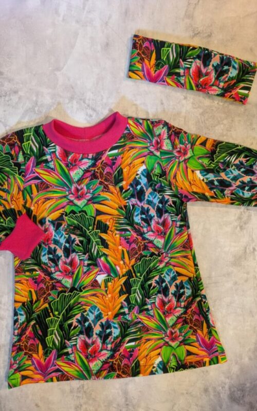 Bluza Rajski kwiatowy Ogród z opaską