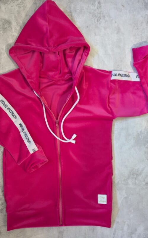 Bluza welur super soft fuksja Córeczka Tatusia