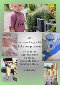 KOD LIPIEC - 20% zniżki na rzeczy 1 kolorowe