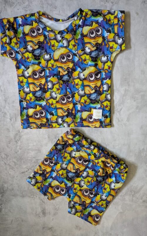 Komplet letni kolorowe Minionki