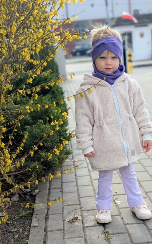 Bluza parka polar baranek beżowa