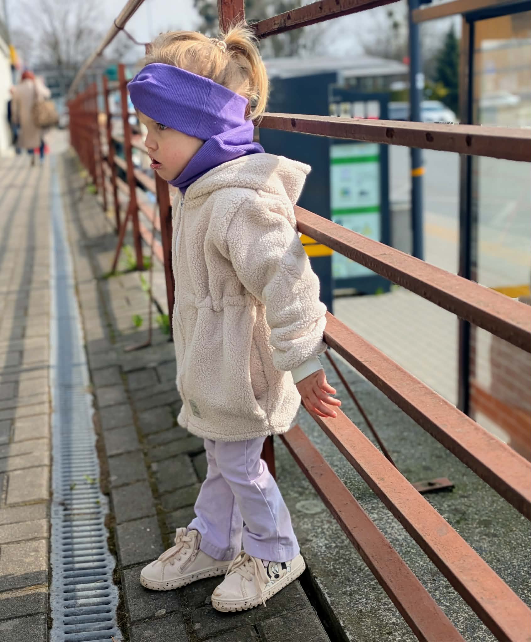 Bluza parka polar baranek beżowa