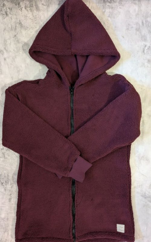Bluza tunika polar baranek burgund