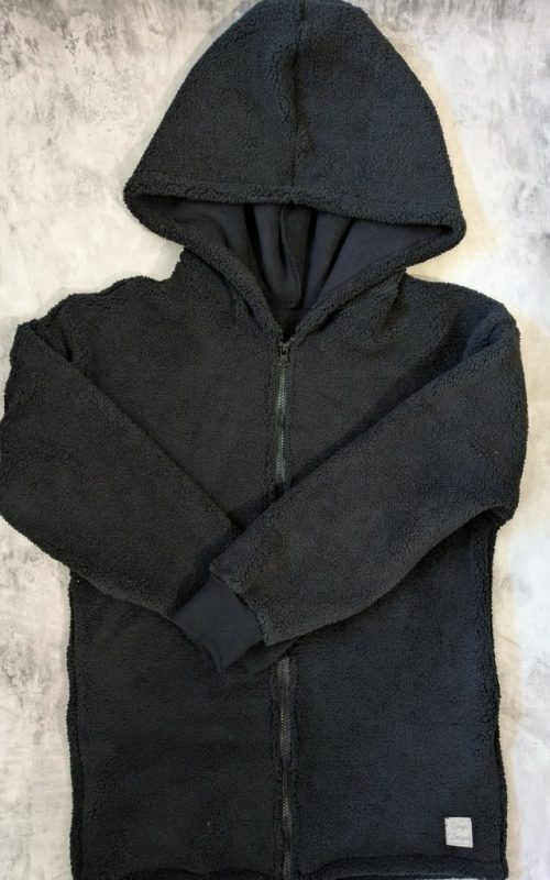 Bluza tunika polar baranek czarna