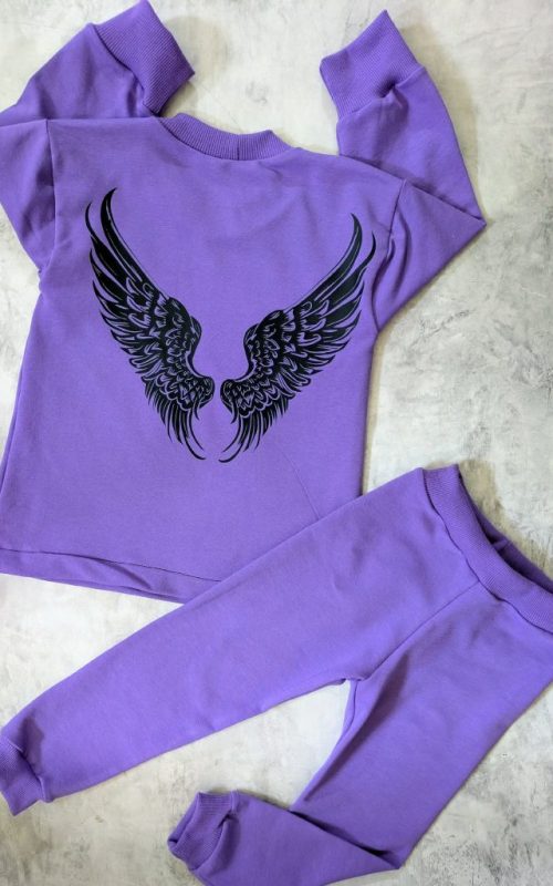 Dres fioletowy z czarnymi skrzydłami