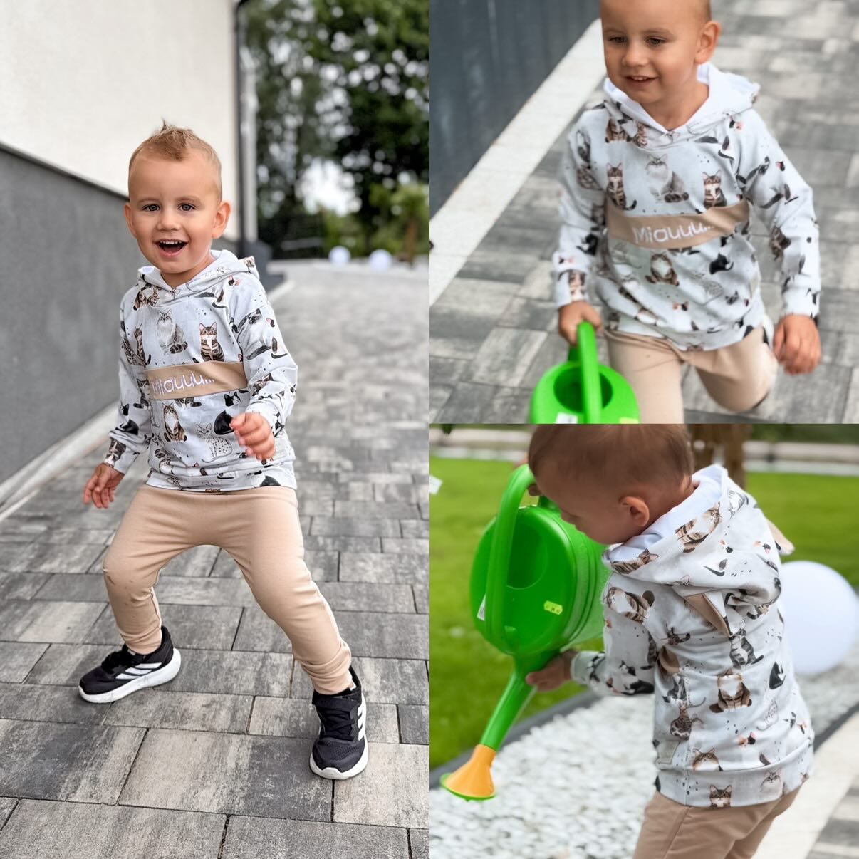 Dres dla dziecka – koty z uszami komplet