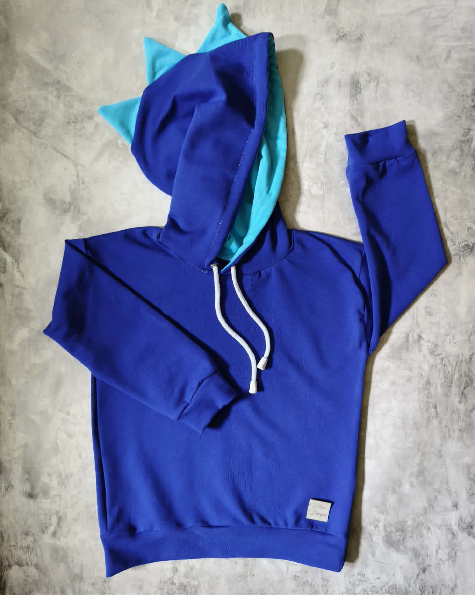 Bluza dino chabrowa z błękitem