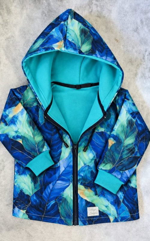 Kurtka softshell dziecięca Lazurowe Liście